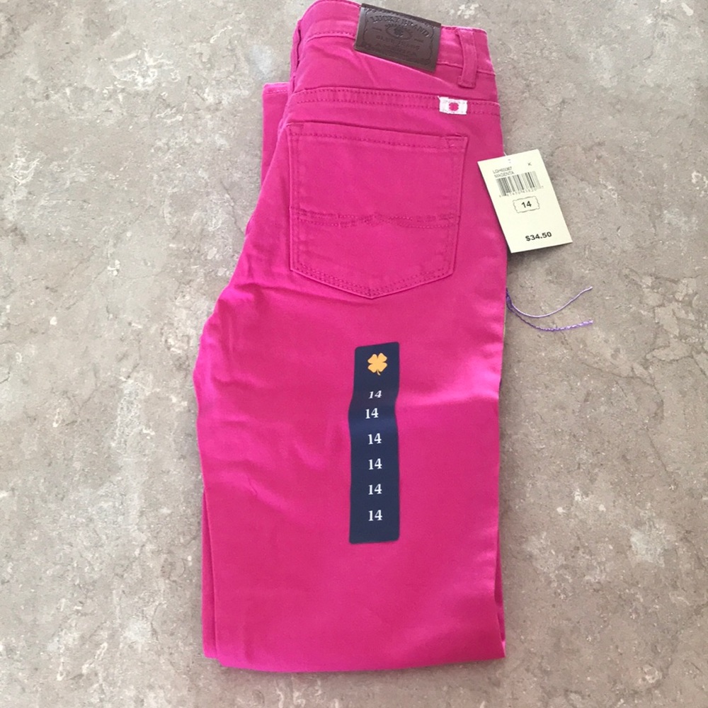 Lucky Brand Girls Pink Zoe Jeggings Size 14 NEW